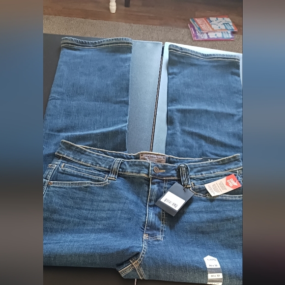 **** LAPG Terrain Flex Straight Fit Deep Dyed Denim Jeans NWT - 34 X 32 - Picture 2 of 9